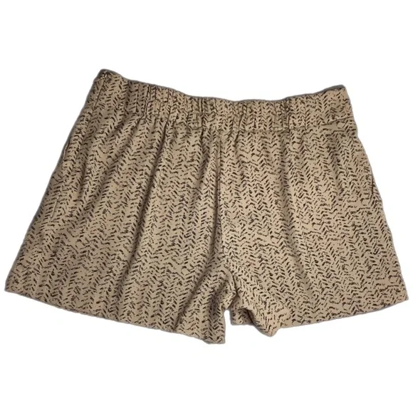 LOFT by Ann Taylor SP Women's Dress Shorts Side Zipper Pockets Tan & Navy Ch… - Picture 2 of 12